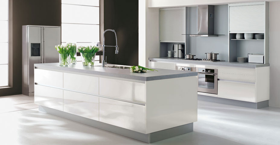 Idée déco cuisine grise et blanc
