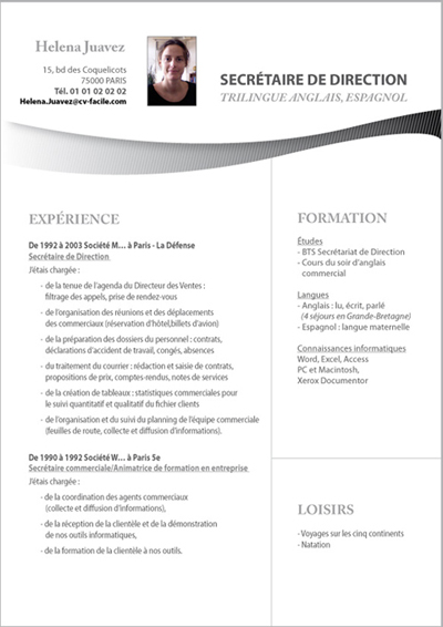 Modele de cv de cuisinier gratuit