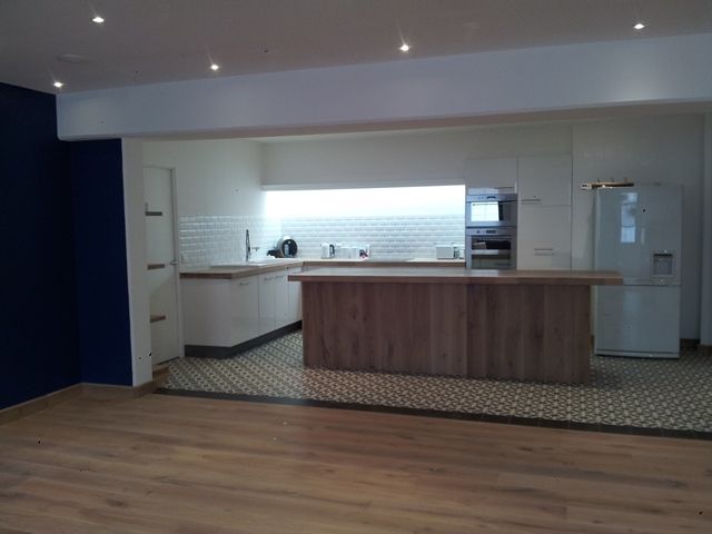 Carrelage cuisine salon