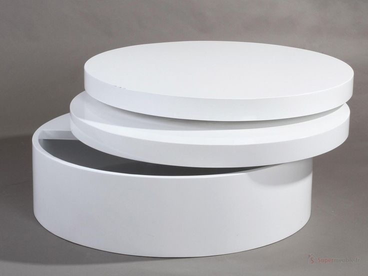 Table basse ronde rangement
