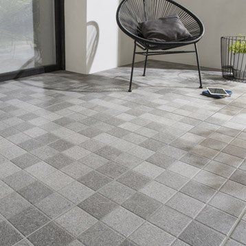 Carrelage gris anthracite pierre