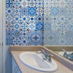 Carrelage azulejos bleu