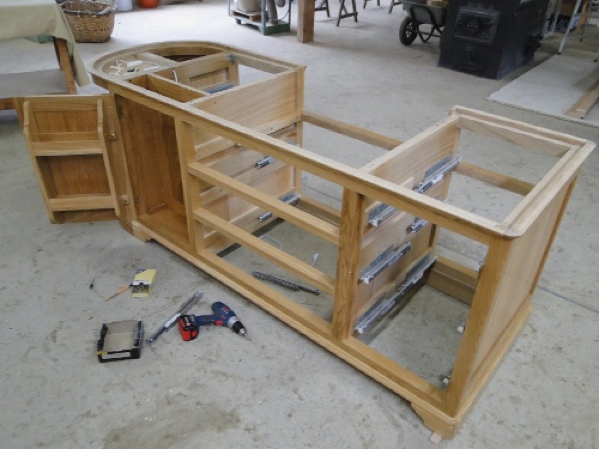 Plan meuble de cuisine en bois