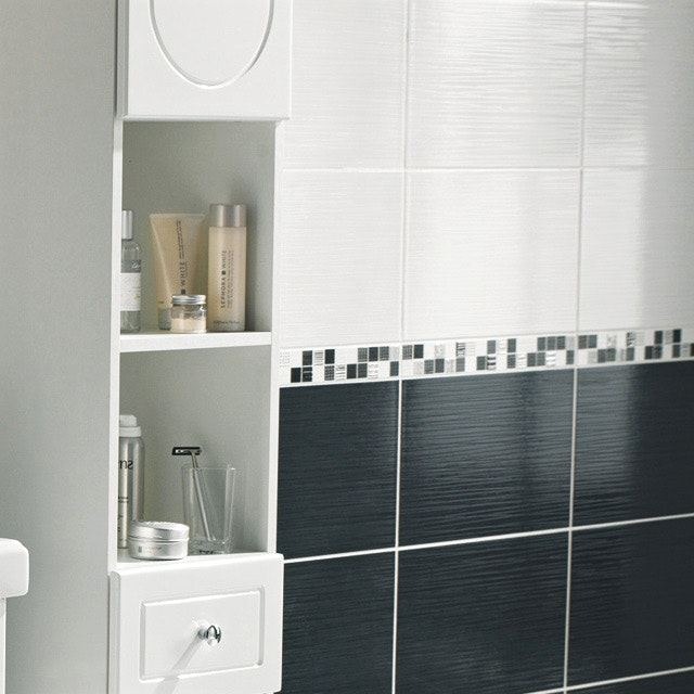 Carrelage mural blanc brillant 25 x 40