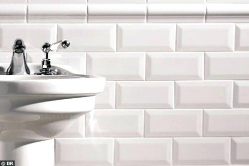 Carrelage metro argent brillant