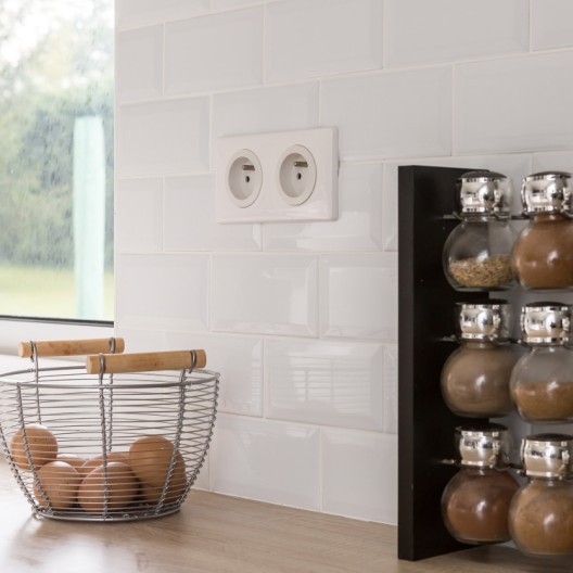 Carrelage metro metallique