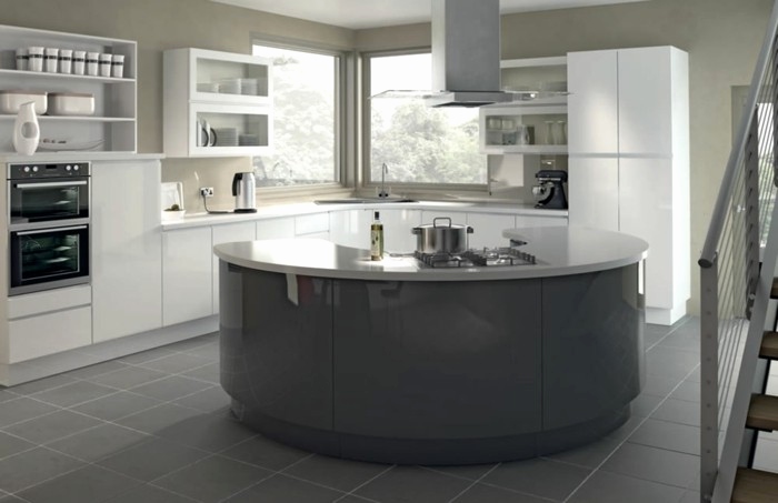 Carrelage cuisine mur gris