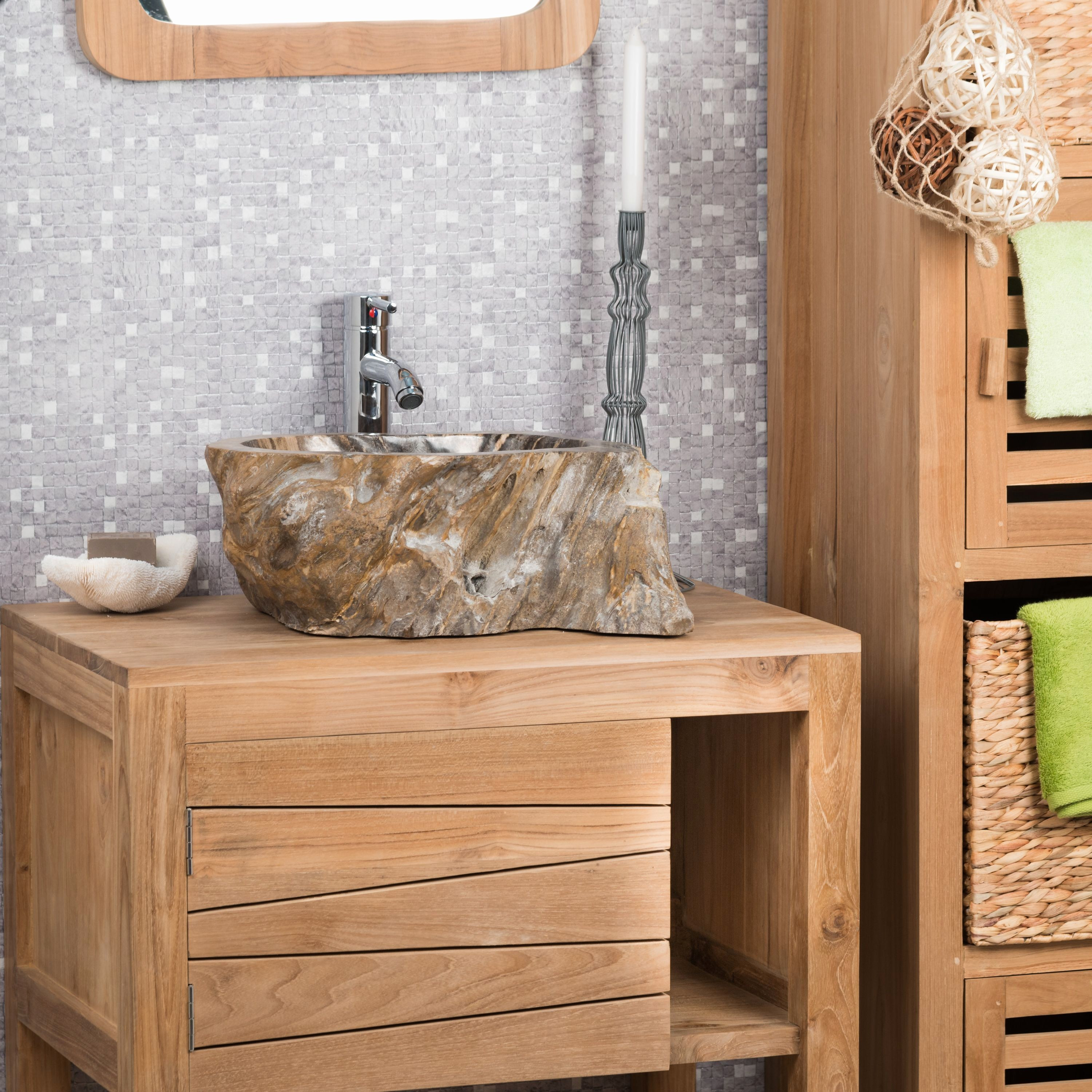 Carrelage beige et marron