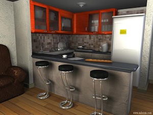 Plan cuisine en 3d