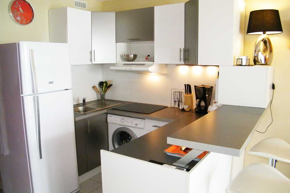 Plan de petite cuisine ouverte
