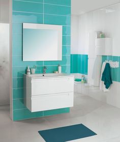 Carrelage loft bleu