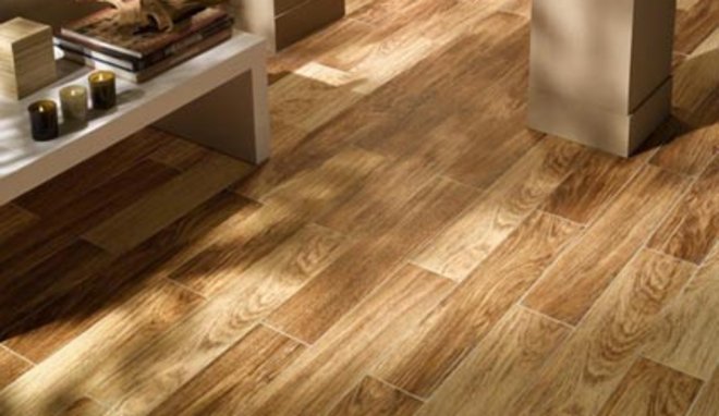 Carrelage imitation bois teck