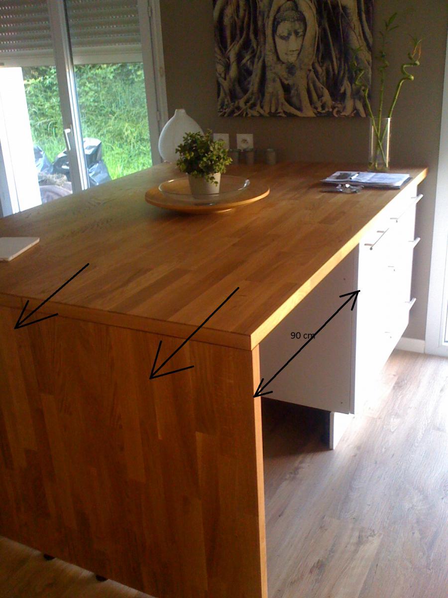 Jambage plan de travail cuisine