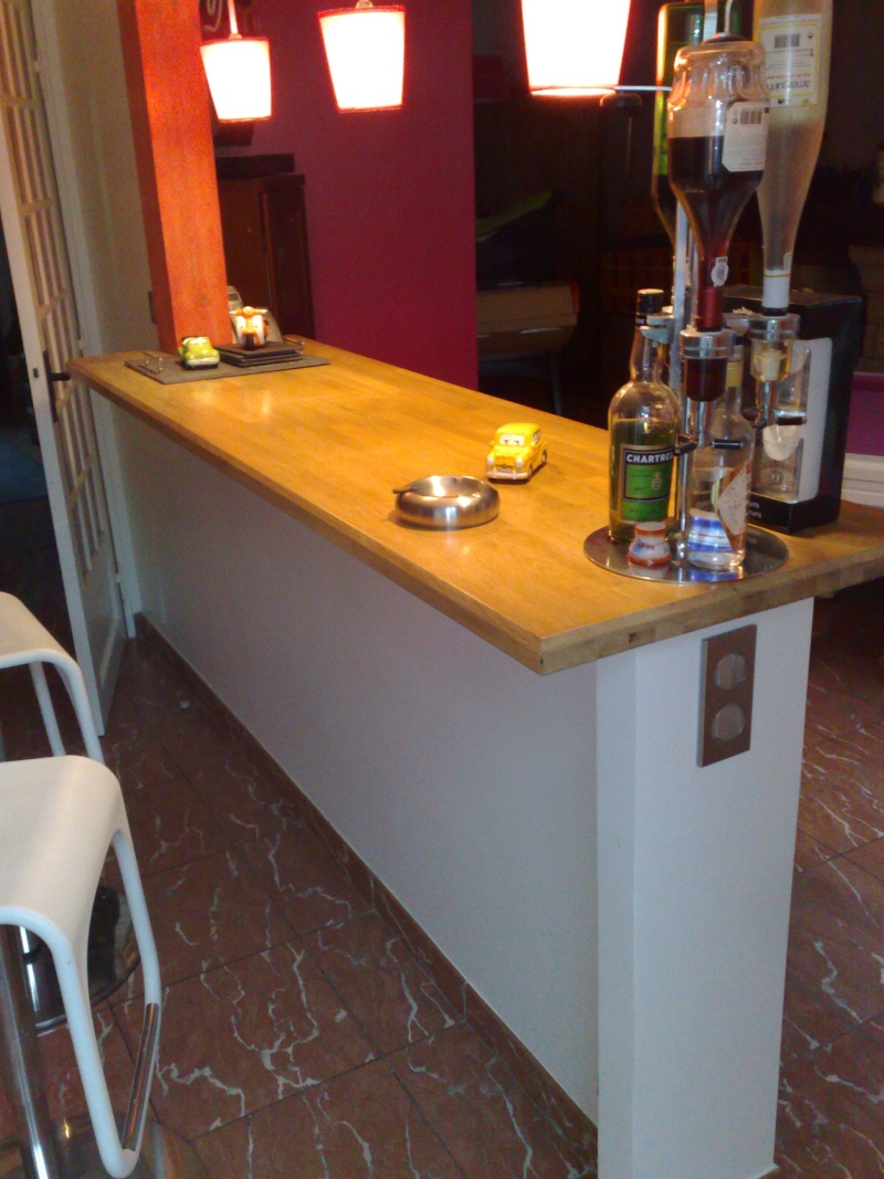 Pose plan de travail bar cuisine