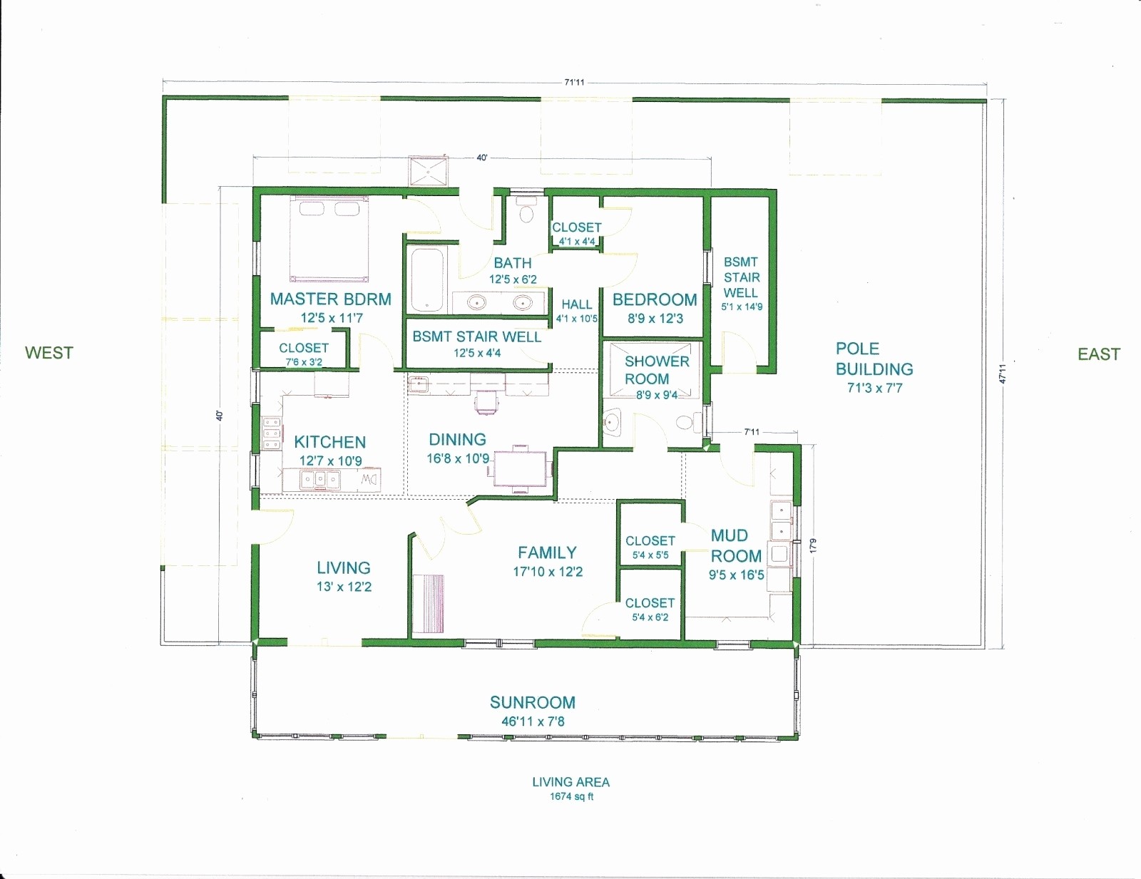 Plan de cuisine rectangle