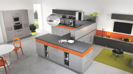 Plan de travail cuisine salon