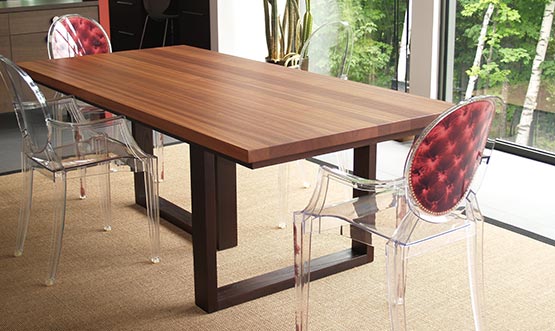 Table de cuisine en bois pliante