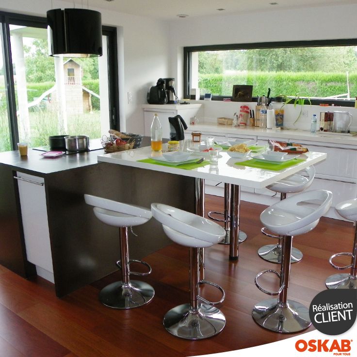 Modele de cuisine avec table bar