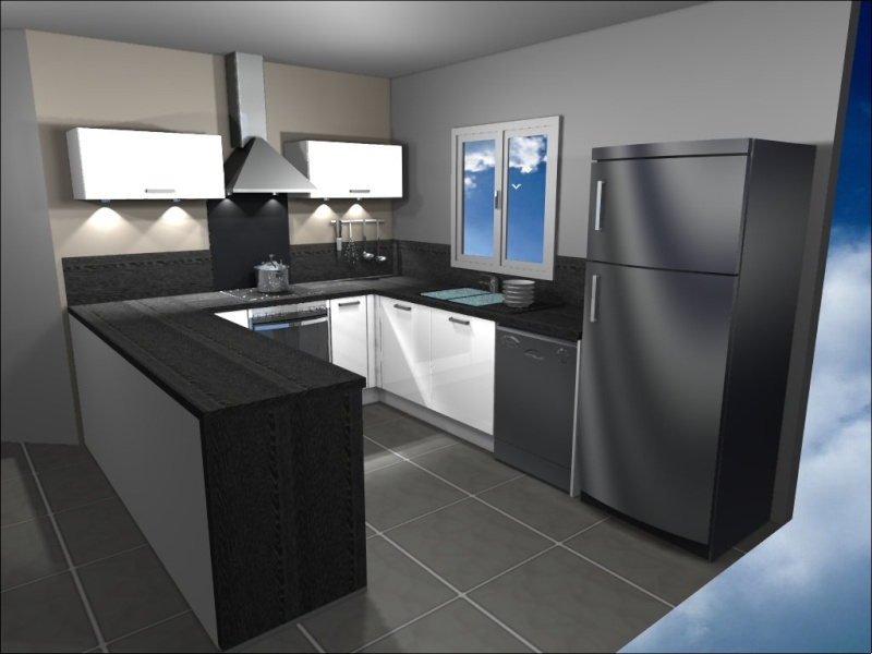 Carrelage gris mur gris