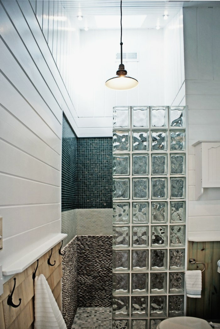Carrelage brique douche