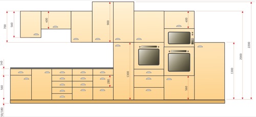 Dimension standard meuble haut cuisine