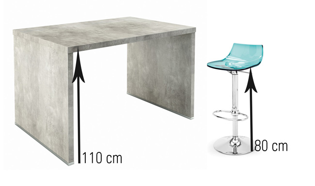 Plan table bar cuisine