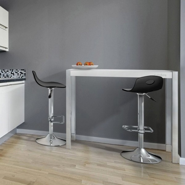 Table haute cuisine en verre