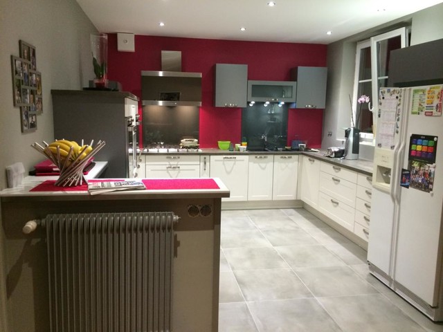 Couleur mur cuisine framboise