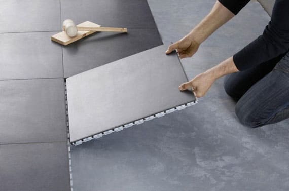 Carrelage à clipser intérieur
