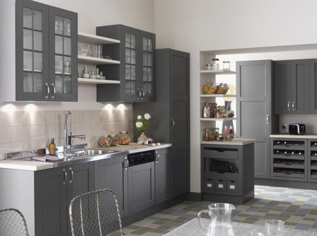 Idée déco avec cuisine grise