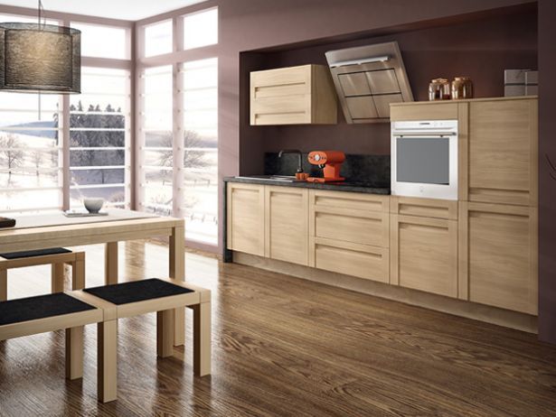 Modele cuisine chene blanchi