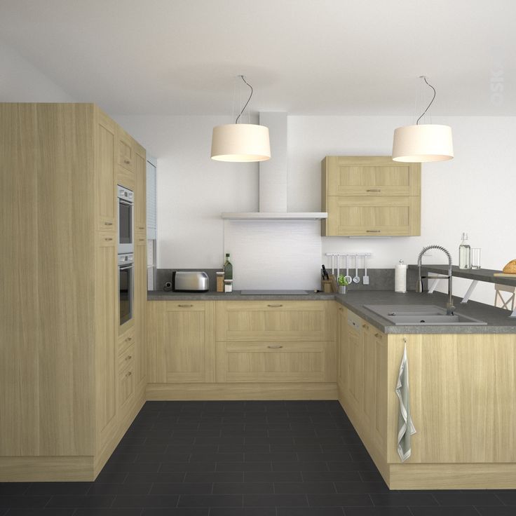 Modele de cuisine en bois gris