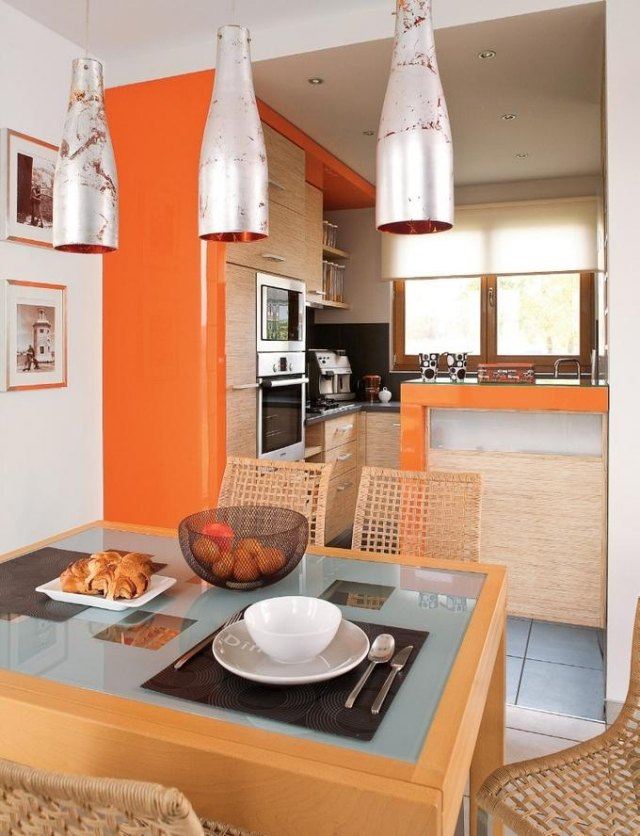 Deco cuisine peinture orange
