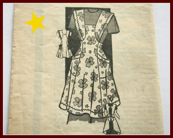 Patron tablier de cuisine année 50