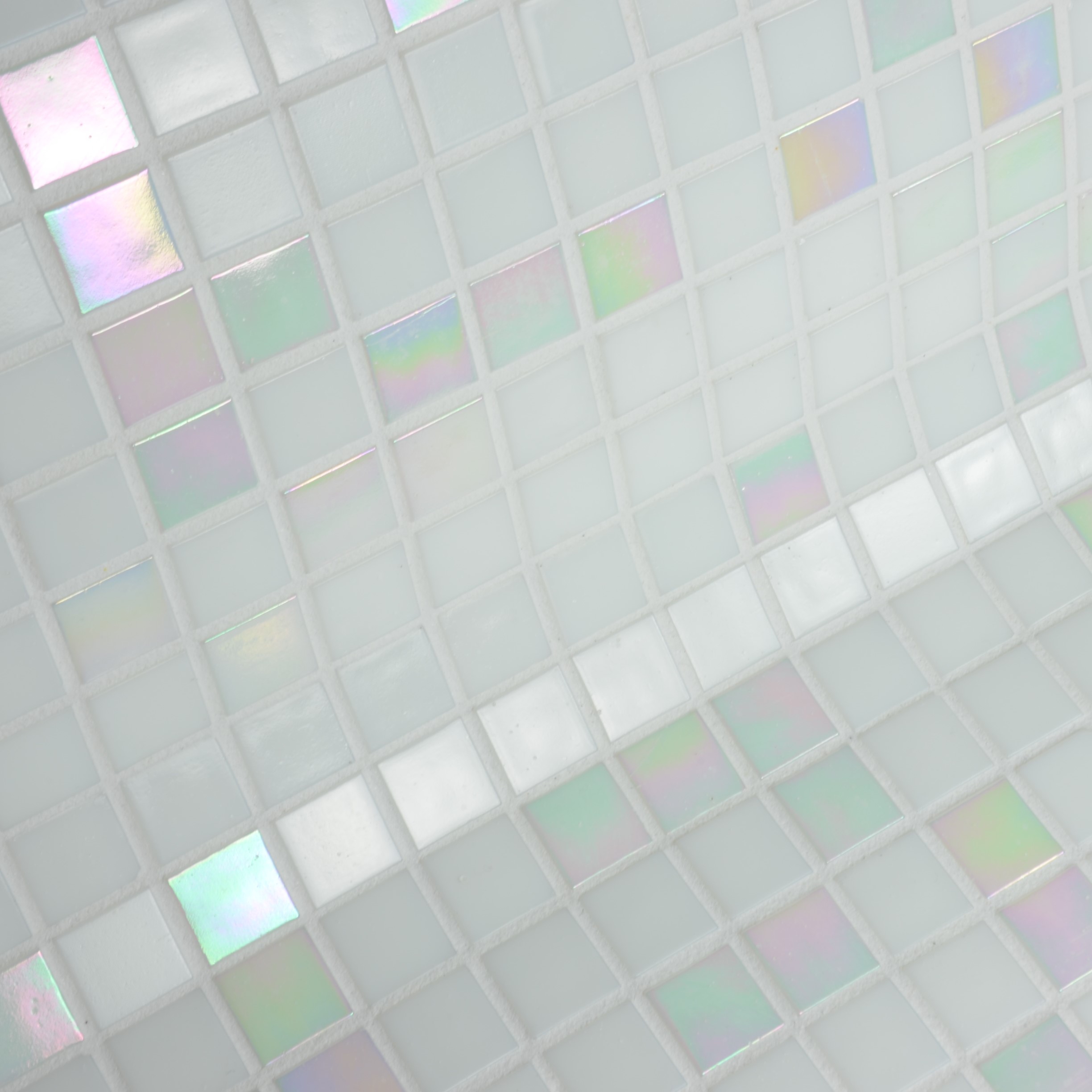 Carrelage mosaique nacre blanc