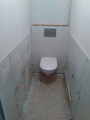 Hauteur carrelage dans wc