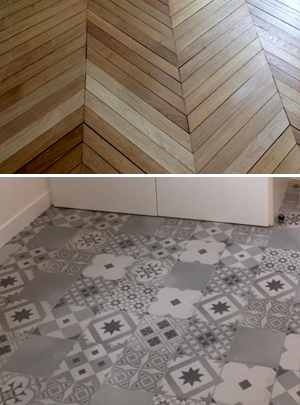 Carrelage parquet moquette