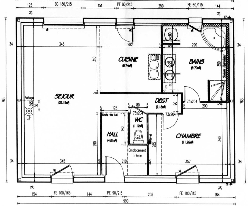 Plan de maison cuisine ouverte
