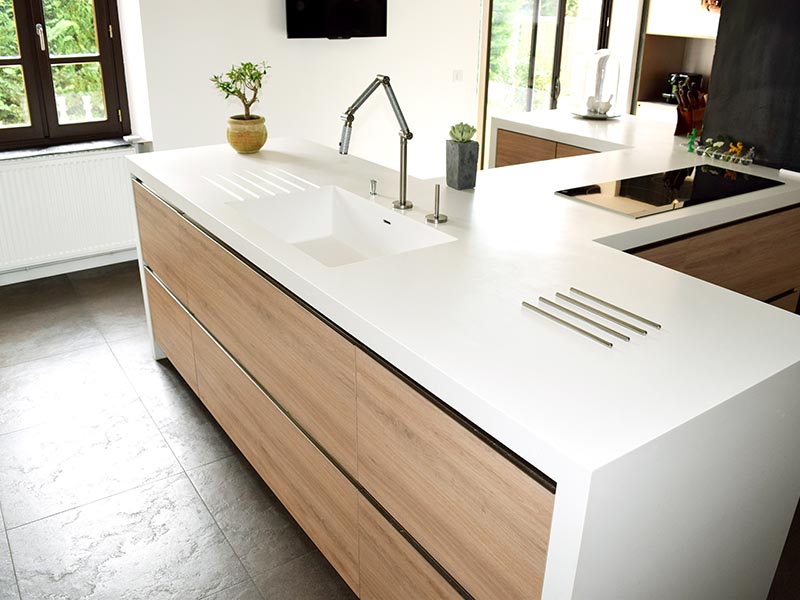 Plan de travail cuisine en corian