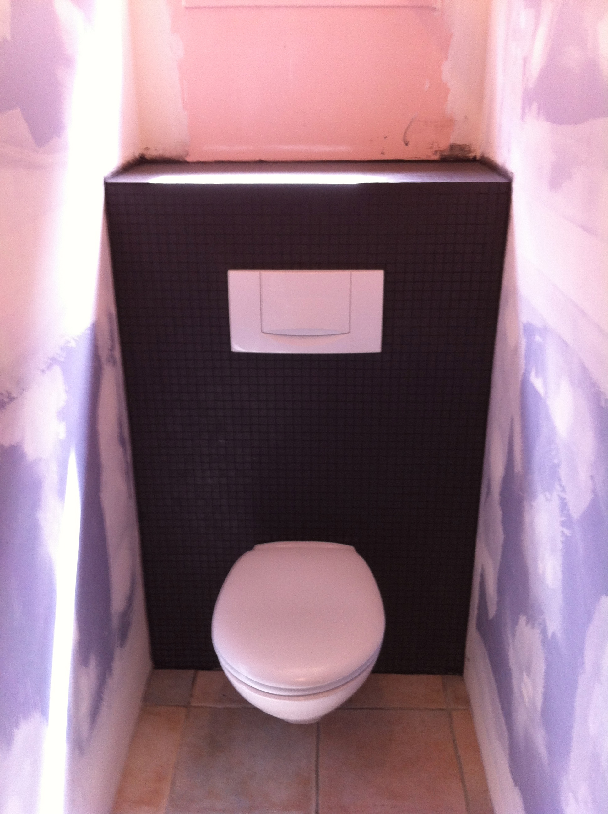 Carrelage bati wc suspendu