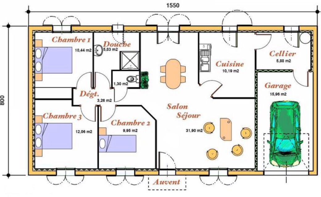 Faire plan d'une cuisine
