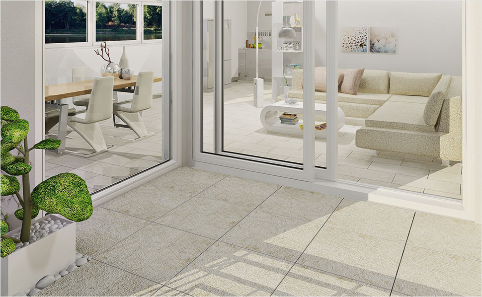 Carrelage exterieur a l'interieur