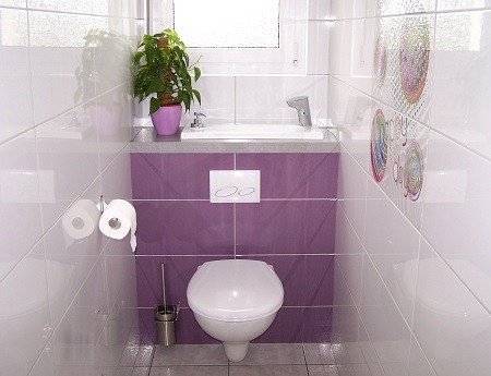 Finition carrelage wc suspendu