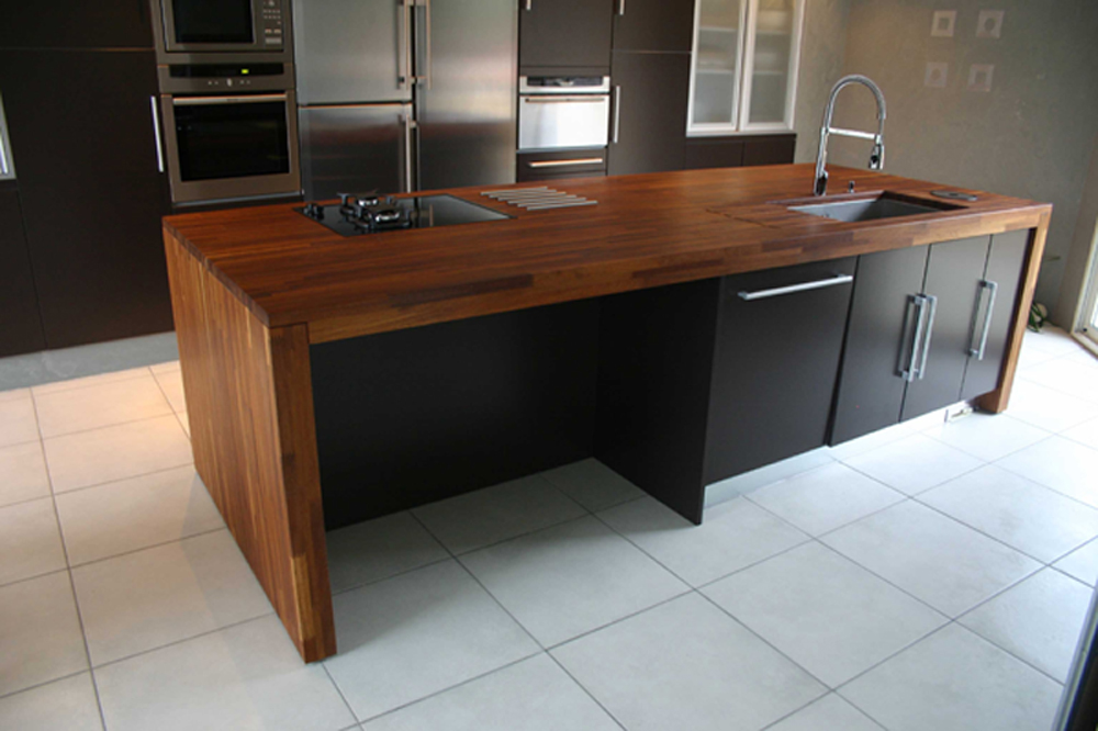Plan de travail cuisine aspect bois
