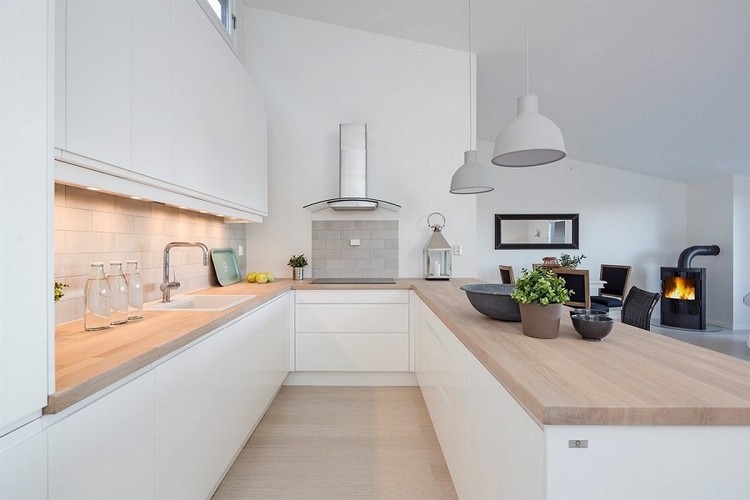 Plan travail cuisine granit blanc