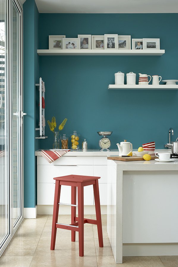 Couleur mur cuisine turquoise