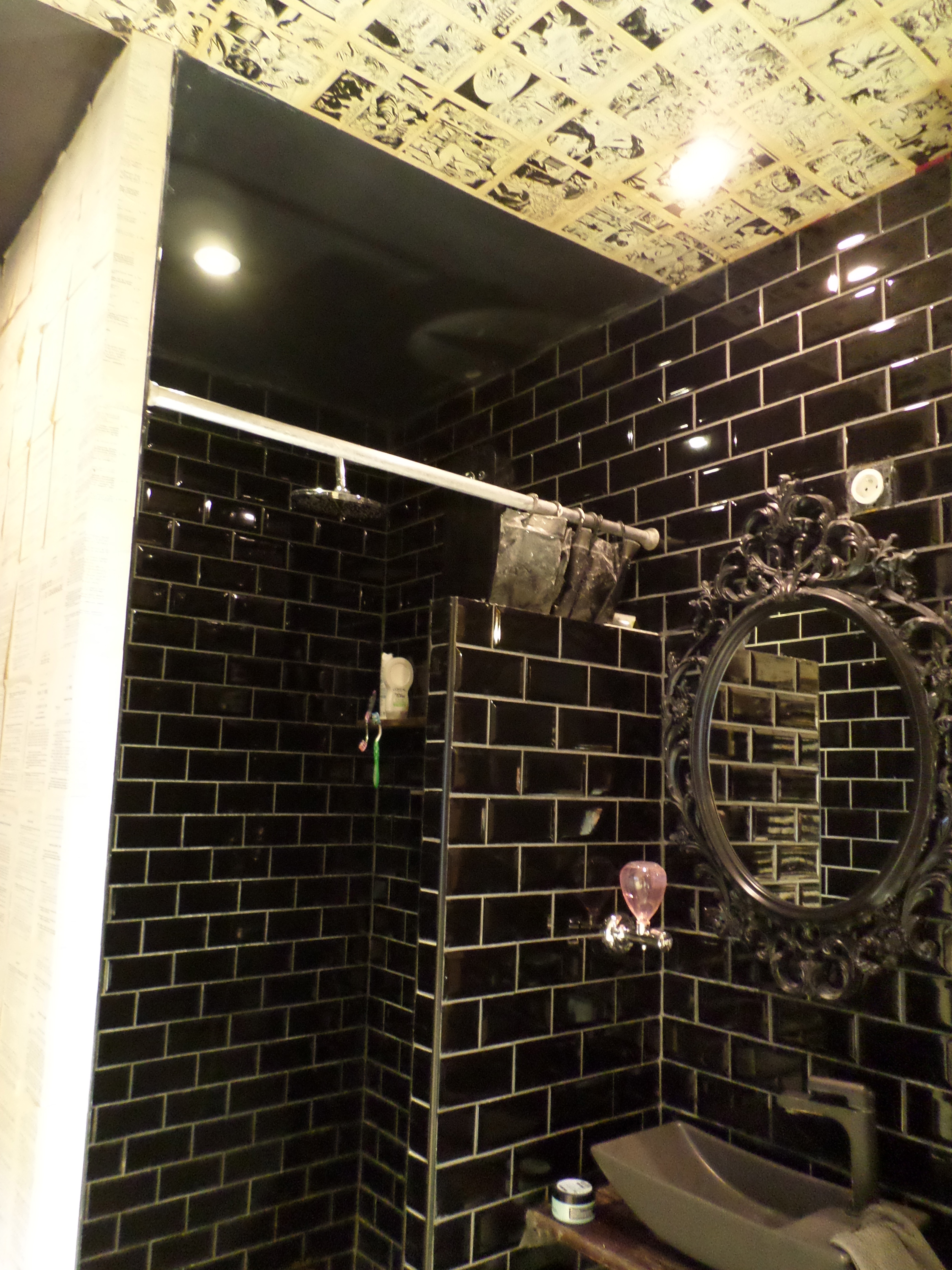 Carrelage metro dans une douche