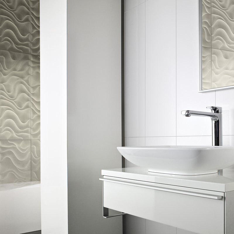 Carrelage salle de bain en relief