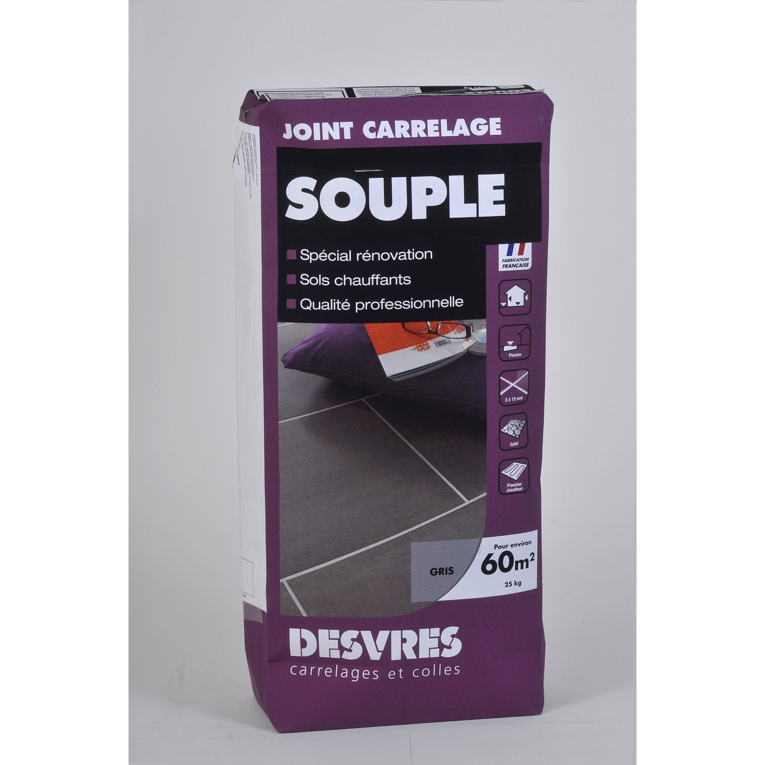 Joint carrelage gris hydrofuge