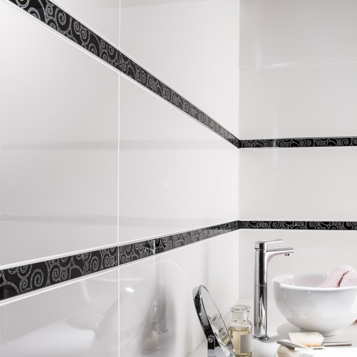 Carrelage listel gris